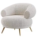 Light Luxury Small-space Fabric Living Room Lazy Solid Wood Single Sofa Chair, Leisure Chair, Balcony Office Reception Negotiation Chair